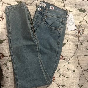Women's ReDone jeans high rise ankle zipper